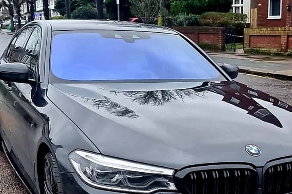 dark blue chameleon windscreen