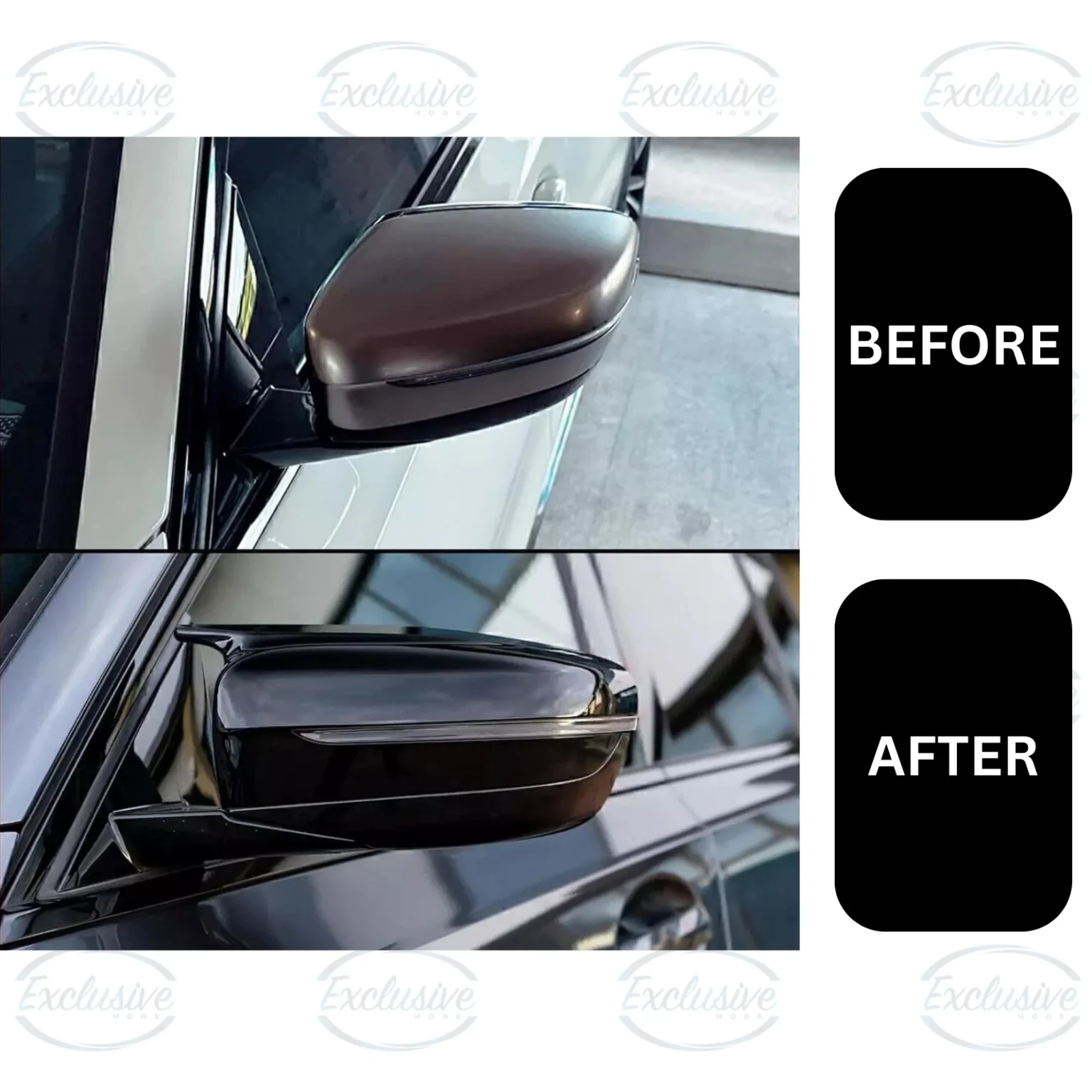 Gloss Black Wing Mirror Caps - Fits BMW 3 Series G20 G30 (2017-2020)