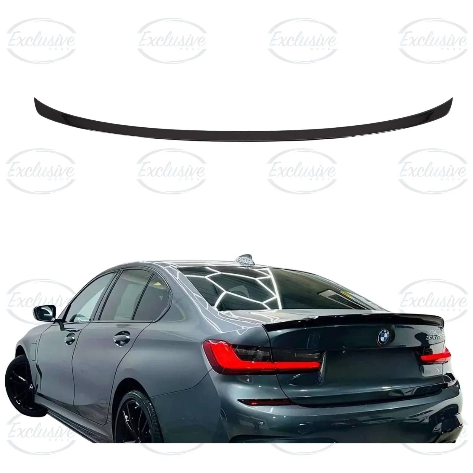 BMW 3 Series G20 (2018+) ÔÇö Gloss Black MP Style Rear Spoiler Lip Wing - Image 2