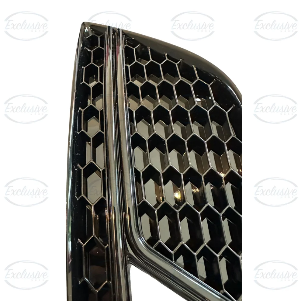 Audi A4 B8.5 (2013-2016) - Gloss Black RS4 Honeycomb Style Grille & Fog Lights