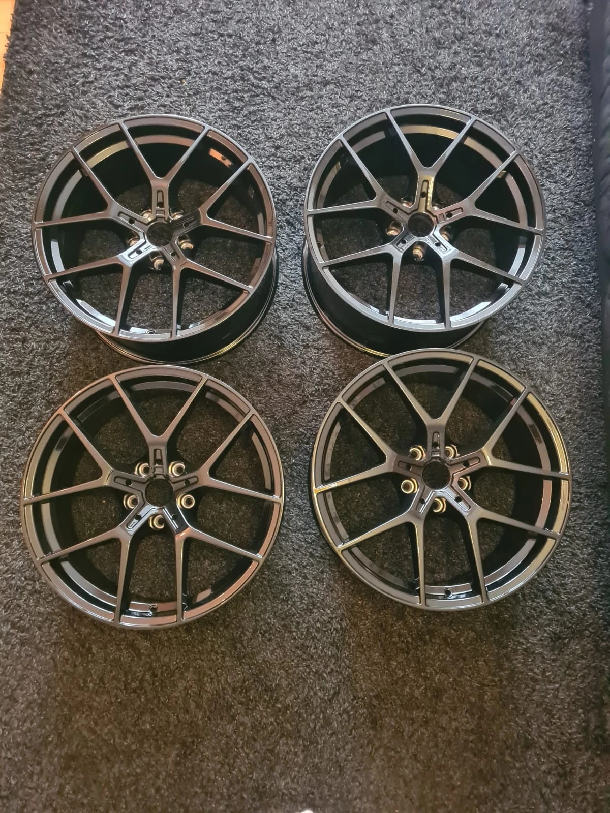 4├ù 19" Twin 5-Spoke Style Alloys ÔÇö Gloss Black 5├ù120 ÔÇö Fits BMW 2/3/4/5 Series