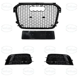 Audi A1/S1 8X (2010-2014) ÔÇö Gloss Black Honeycomb Grille & Fog Lights