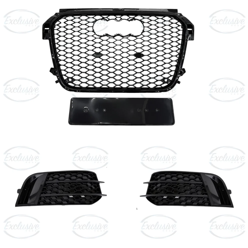 Audi A1 and S1 8X gloss black honeycomb grille and fog lights