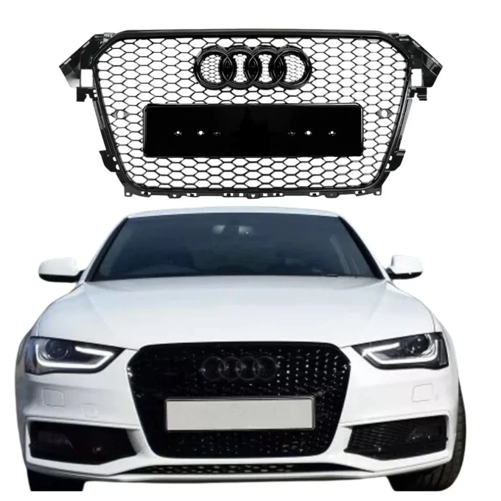 Audi A4 and S4 B8.5 gloss black honeycomb grille