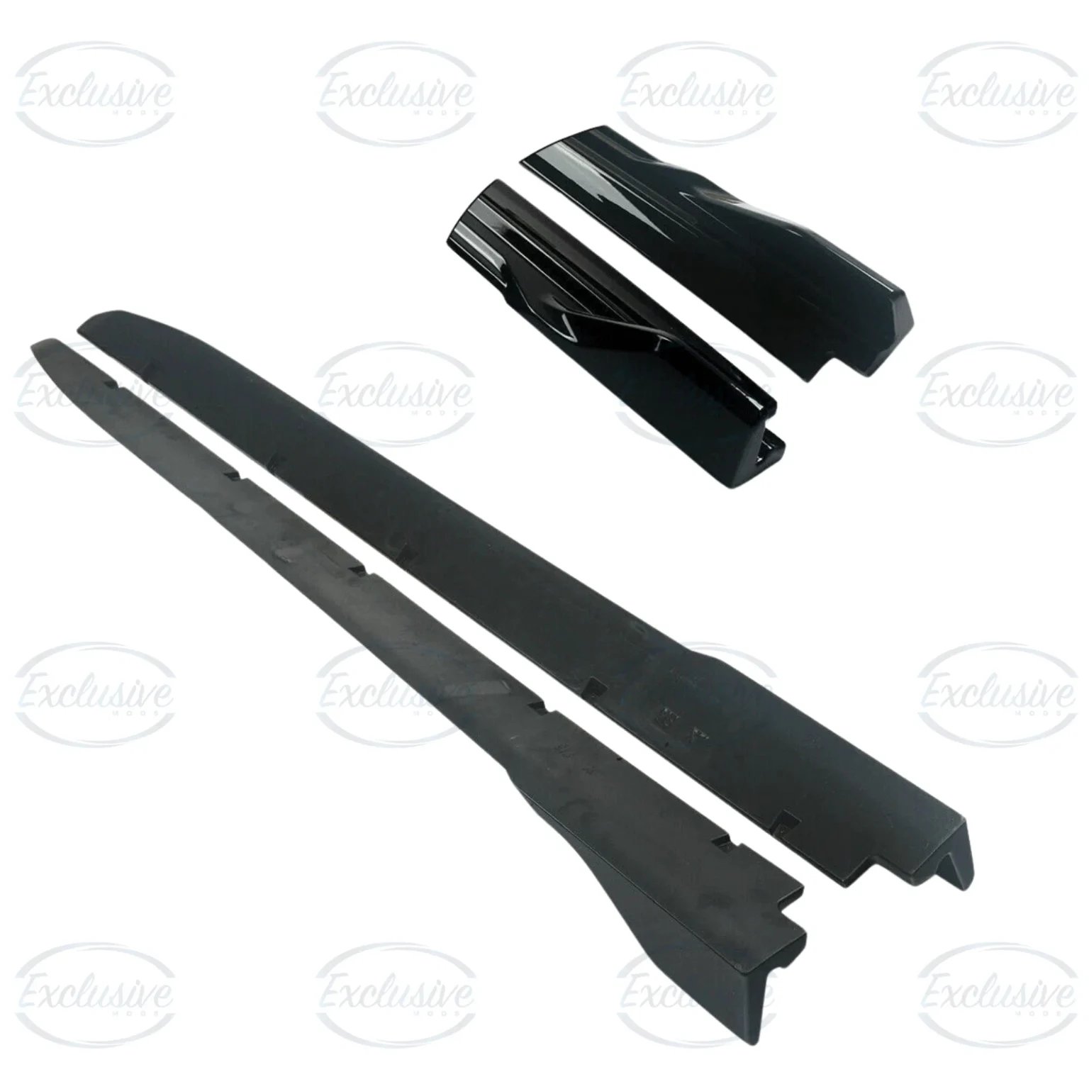 Gloss Black Side Skirt Extensions - Fits BMW X5 F15 M Sport (2013-2018)
