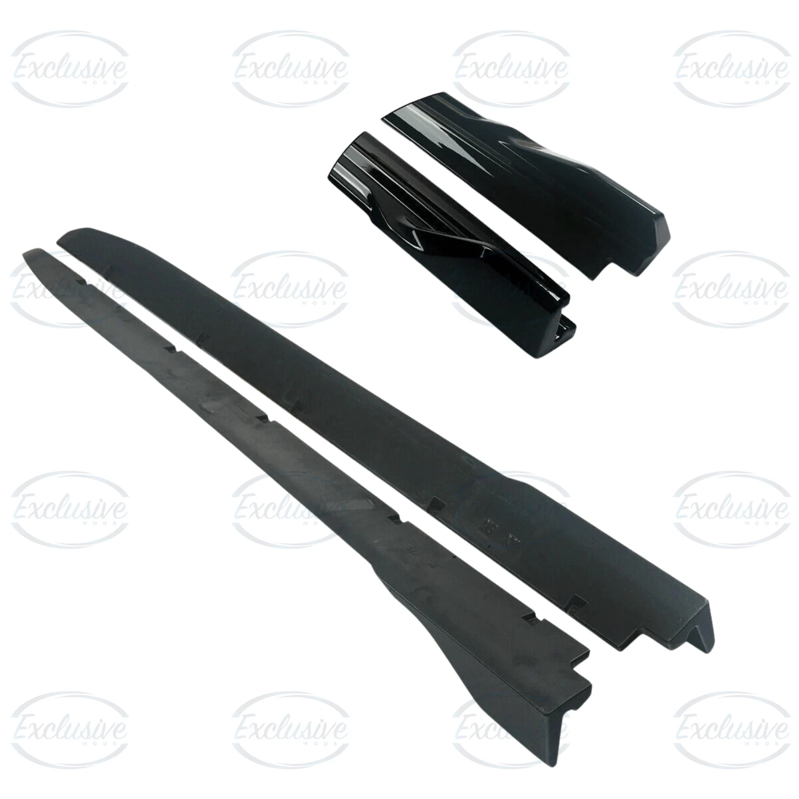 BMW X5 F15 F16 M Sport (2013-2018) ÔÇö Gloss Black Side Skirts Blades Extension Lip - Image 3