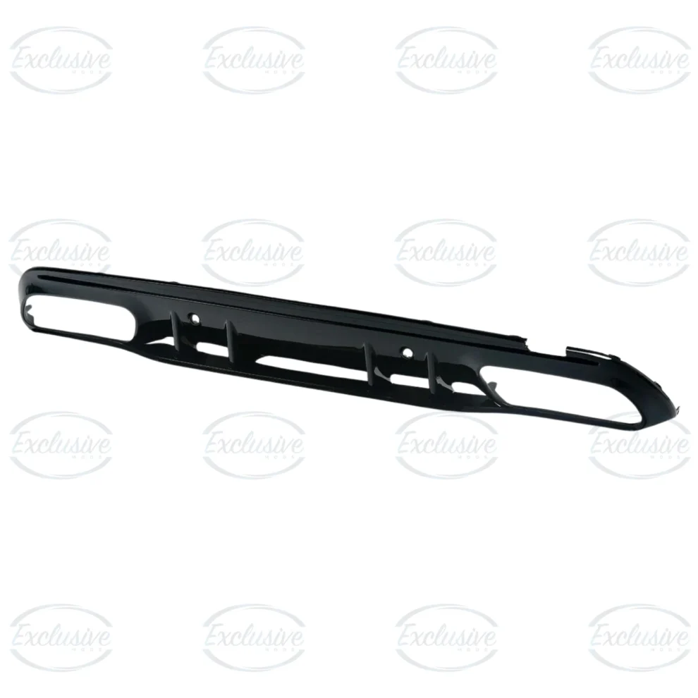 Mercedes C Class W205 Saloon AMG Line (2015-2021) - Gloss Black C63 Style Rear Diffuser & Exhaust Tips
