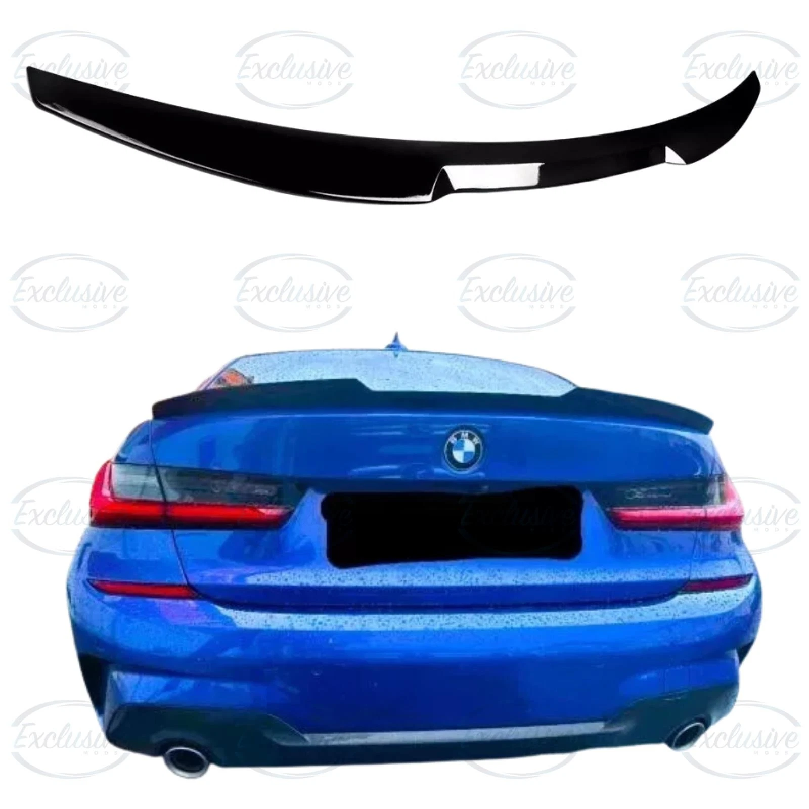 BMW 3 Series G20 G80 (2018+) ÔÇö Gloss Black M4 Style Rear Spoiler Lip Wing - Image 2
