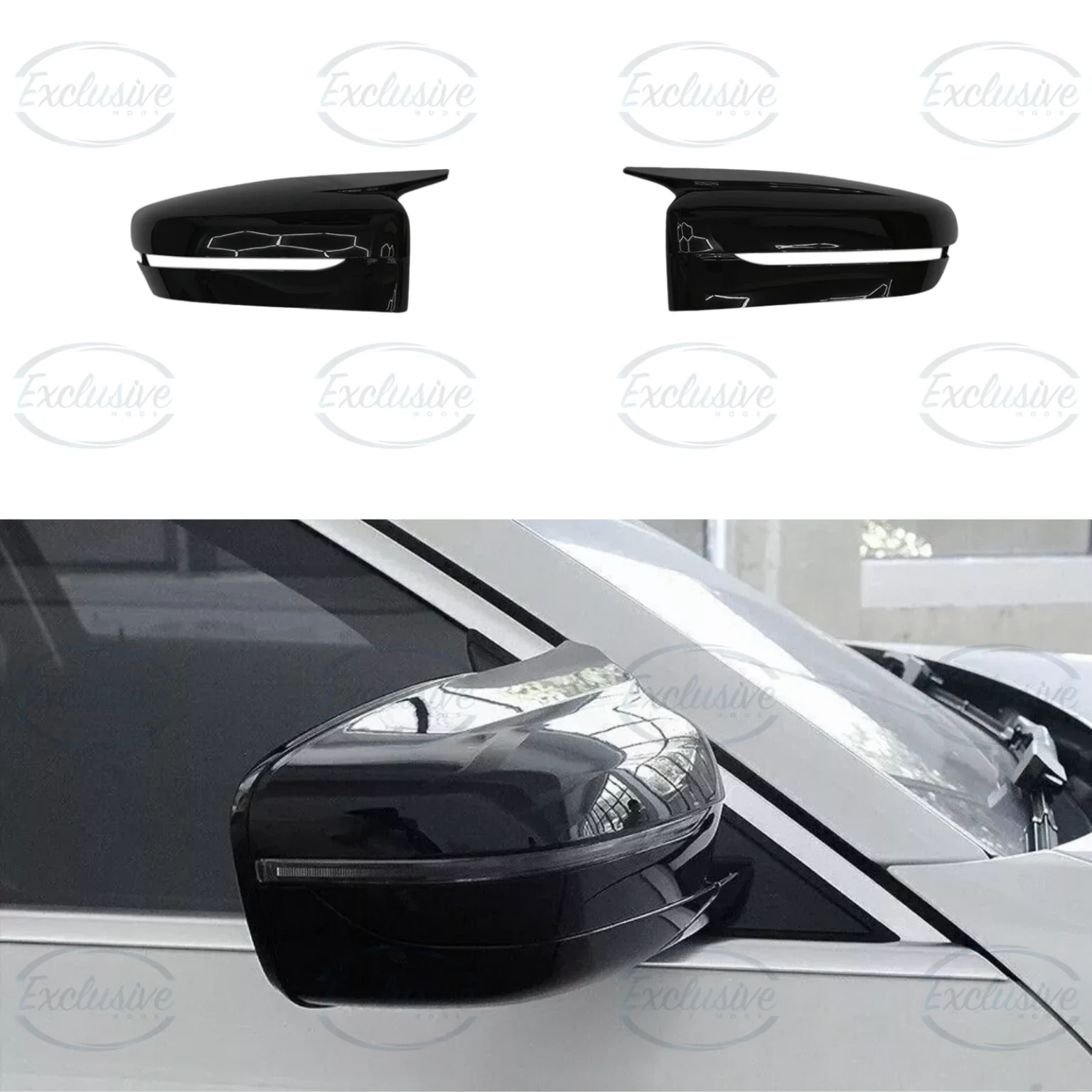 BMW 3 Series G20 G30 gloss black wing mirror caps