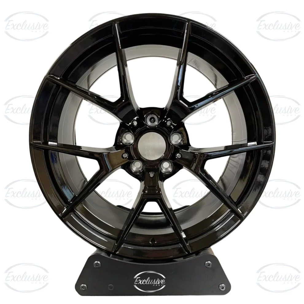 Set of four 19-inch 763M-style alloy wheels in satin black for BMW 3 and 4 Series