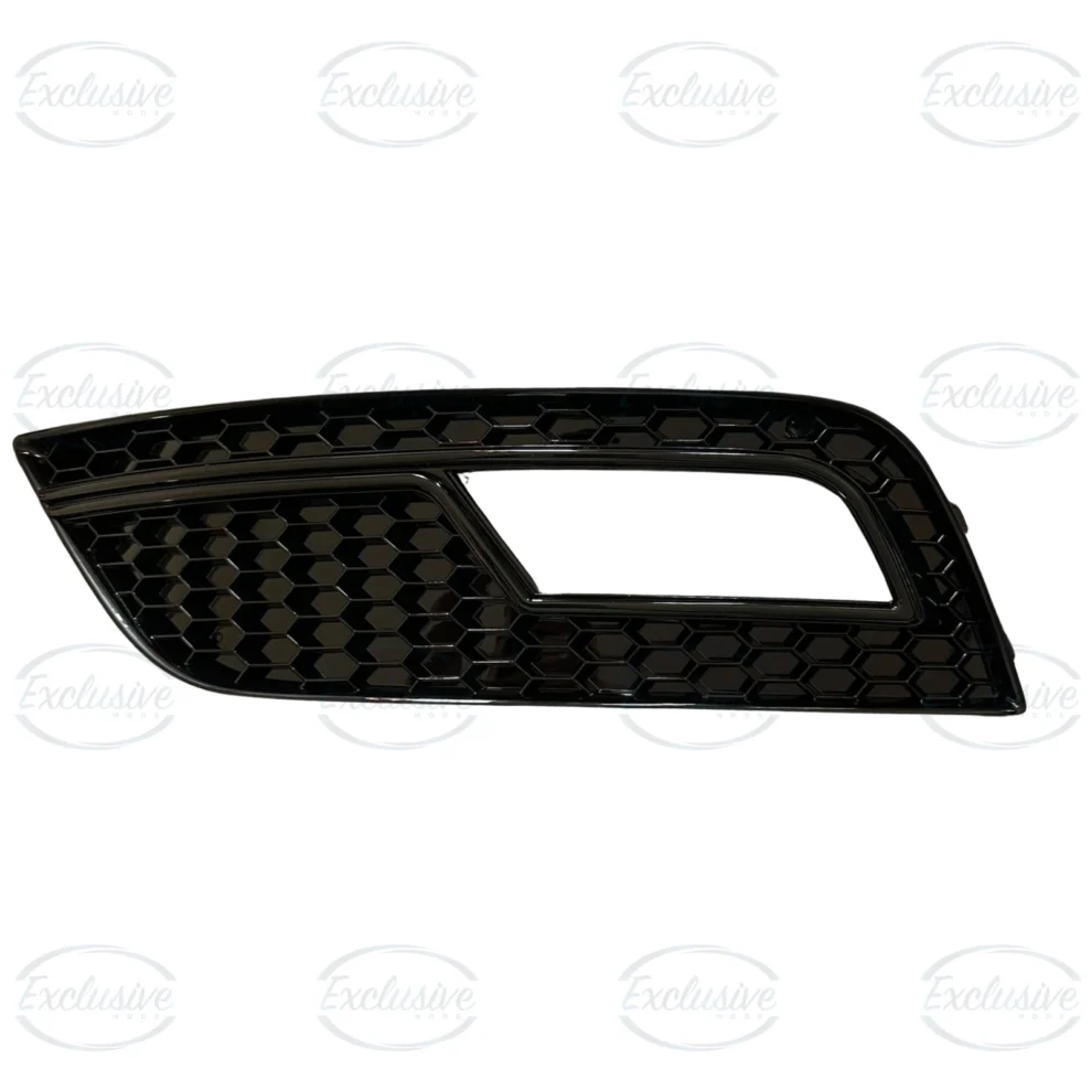 Audi A4 B8.5 (2013-2016) - Gloss Black RS4 Honeycomb Style Grille & Fog Lights