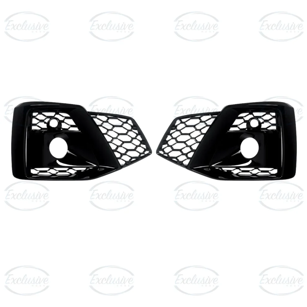 Audi A5/S5 B9 S-Line (2020-2023) - Gloss Black Honeycomb Style Grille & Fog Lights