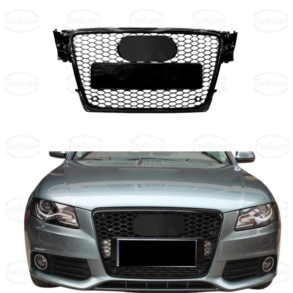 Audi A4 and S4 B8 gloss black honeycomb mesh grille