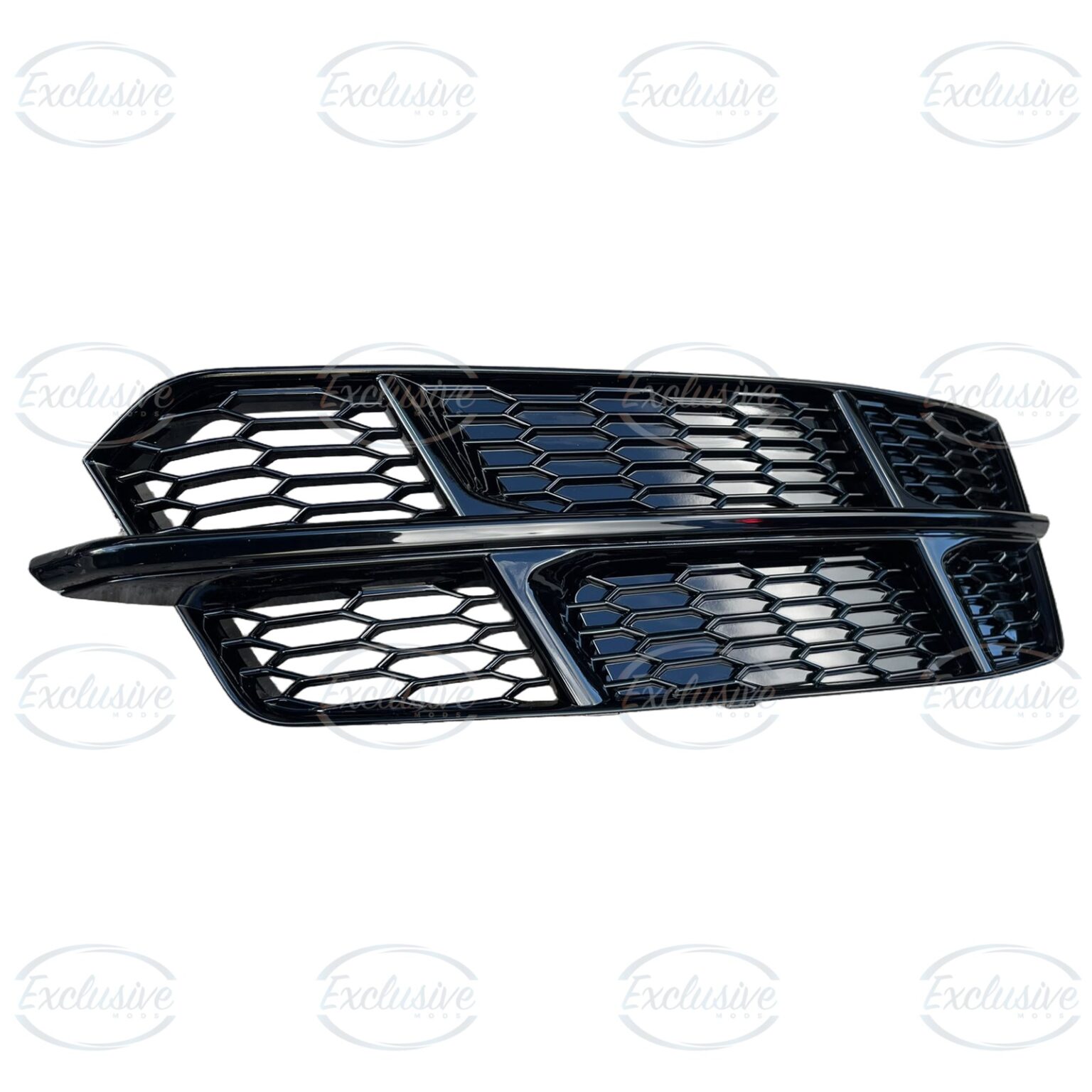 Gloss Black Honeycomb Fog Light Covers - Fits Audi A6 C7.5 Facelift S-Line & S6 (2015-2018)