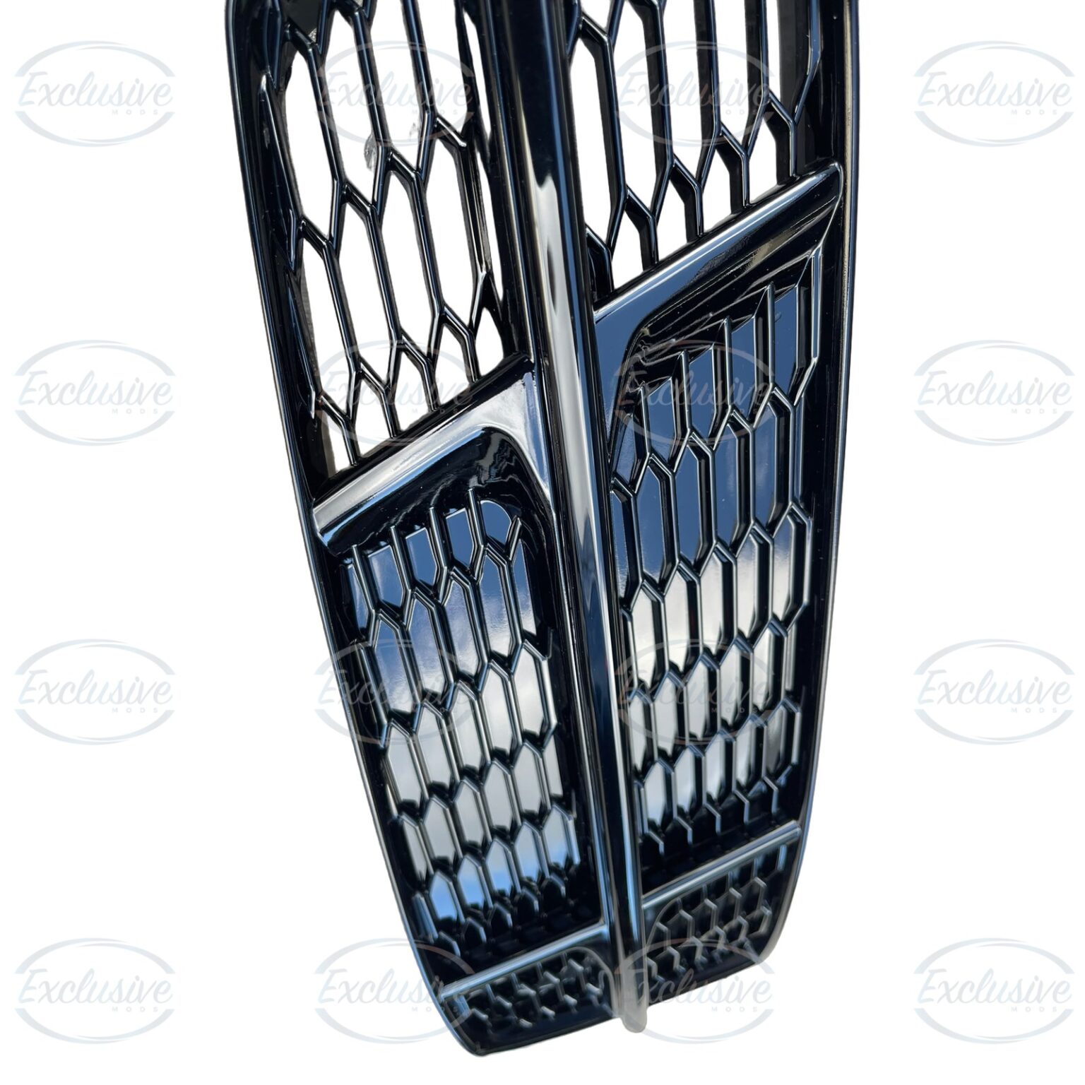 Gloss Black Honeycomb Fog Light Covers - Fits Audi A6 C7.5 Facelift S-Line & S6 (2015-2018)