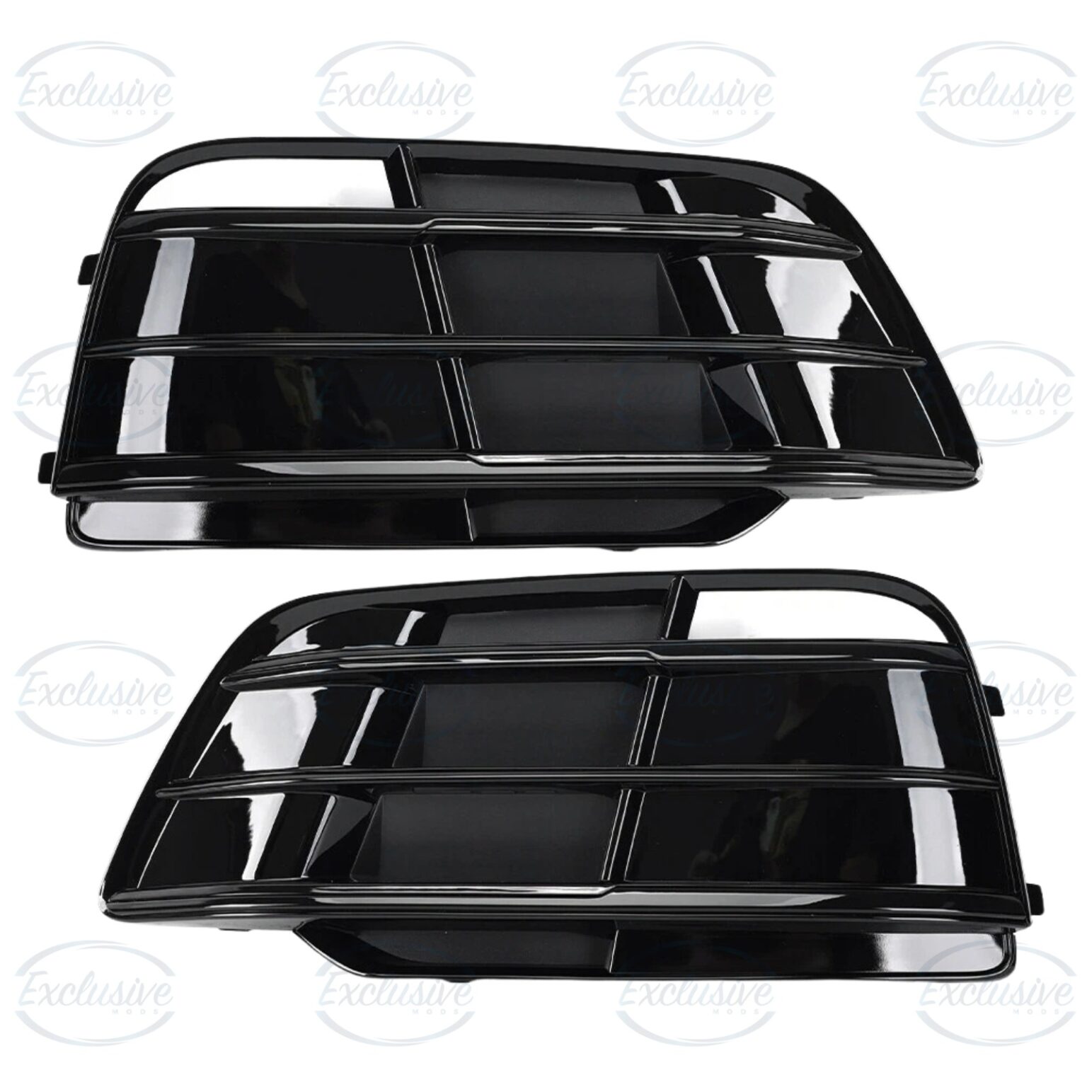 Gloss Black Original Style Fog Light Covers - Fits Audi Q5 FY S-Line & SQ5 (2018-2020)