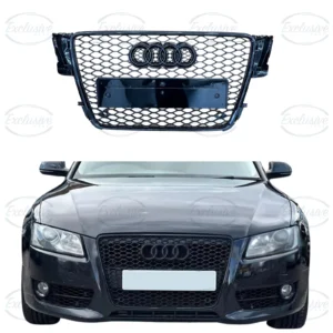Audi A5/S5 B8 8T (2007-2011) ÔÇö Gloss Black Honeycomb Mesh Grille
