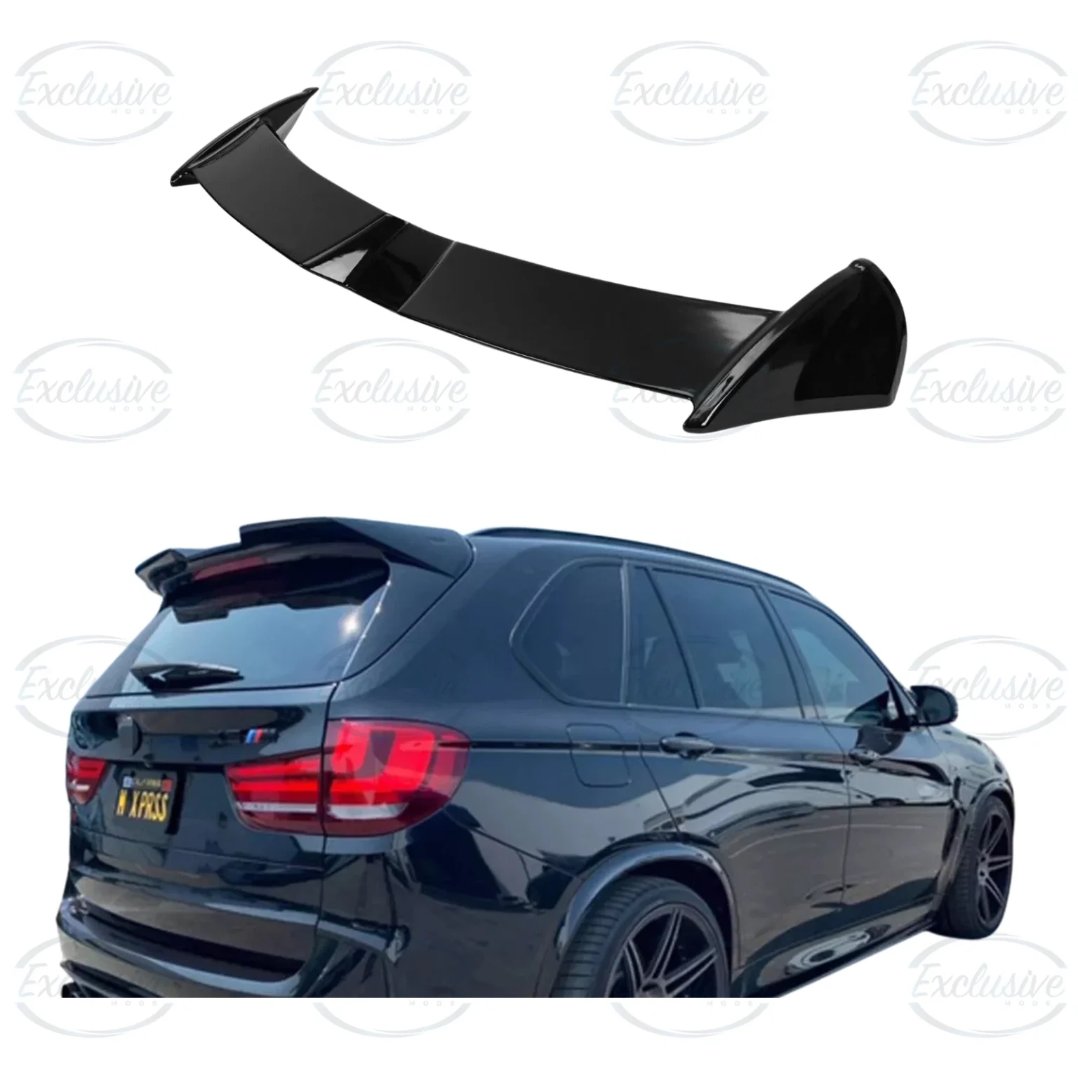 BMW X5 F15 gloss black Oettinger-style rear boot spoiler lip
