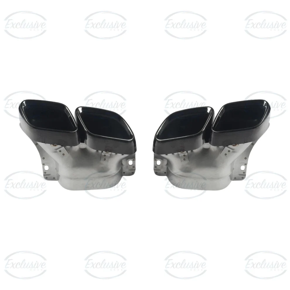Mercedes C Class W205 Saloon AMG Line (2015-2021) - Gloss Black C63 Style Rear Diffuser & Exhaust Tips