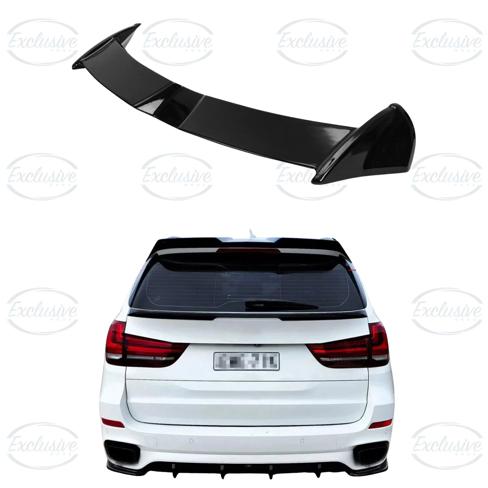 BMW X5 F15 (2014-2018) ÔÇö Gloss Black Oettinger Style Rear Boot Spoiler Lip - Image 2