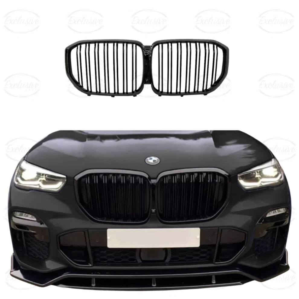 BMW X5 G05 gloss black double slatted kidney grille