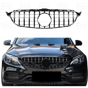 Mercedes C Class W205 (2015-2018) ÔÇö Gloss Black Panamericana GT Style Grille