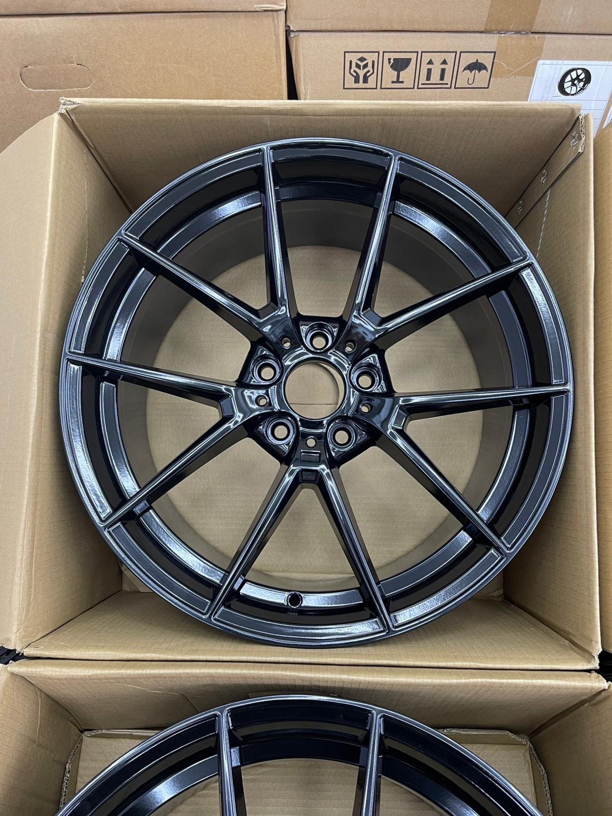 4├ù 19" 763M Style Alloys ÔÇö Gloss Black ÔÇö Fits BMW 3/4 Series - Image 3