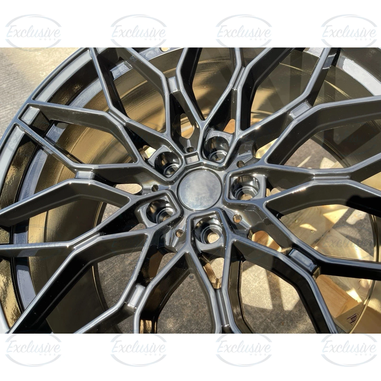 4├ù 20" 1000M Style Alloys ÔÇö Gloss Black ÔÇö Fits BMW 2/3/4/5 Series - Image 2
