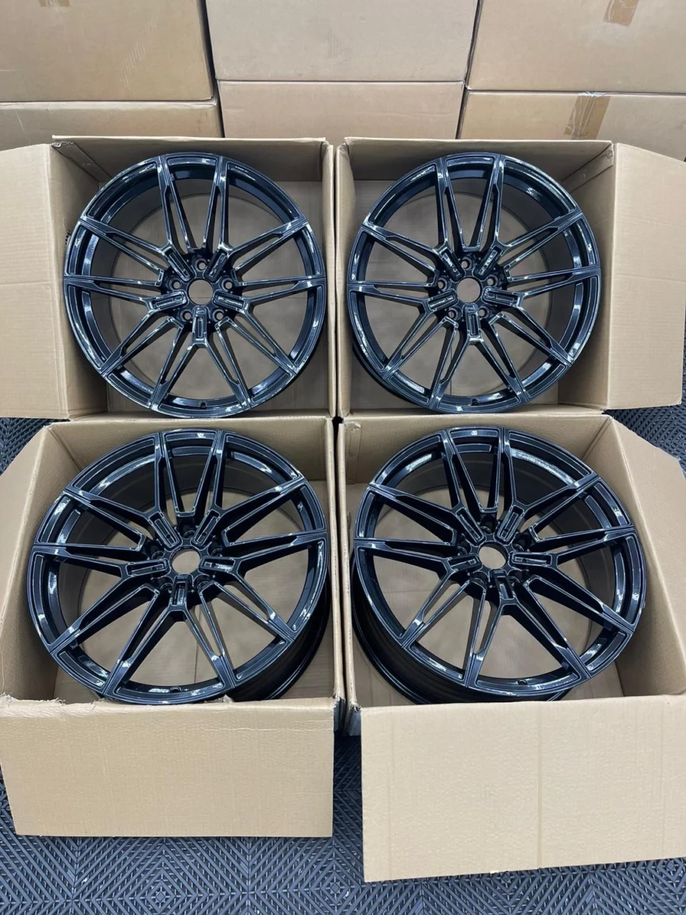 4× 20" 930M Style Alloys - Gloss Black 5×120 - Fits BMW
