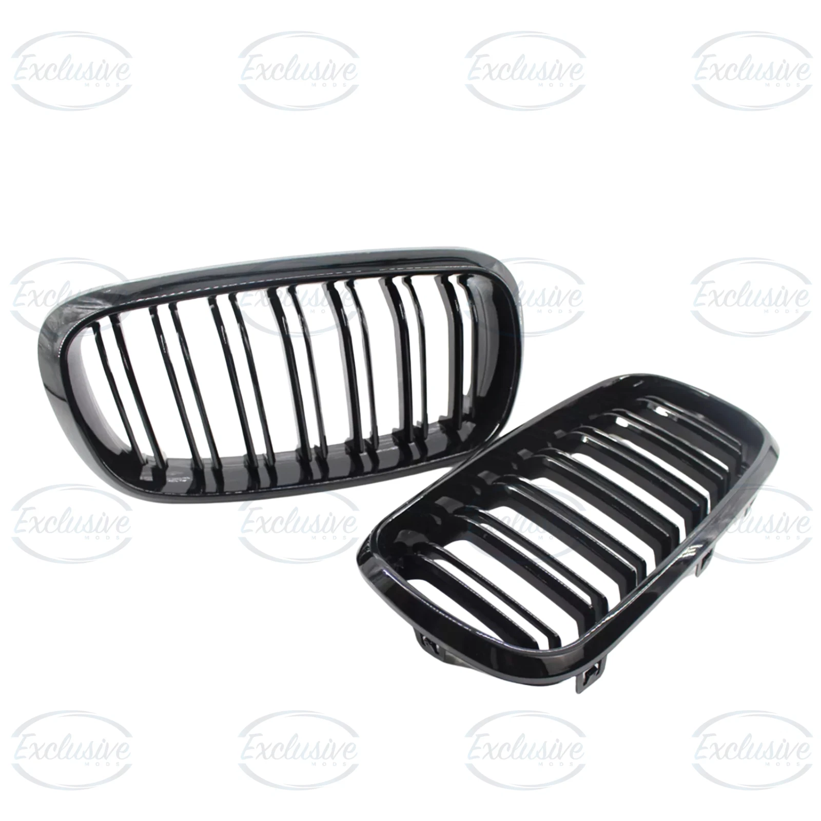 BMW X5 F15 F16 X6 (2018-2022) ÔÇö Gloss Black Double Slated Kidney Grille - Image 2