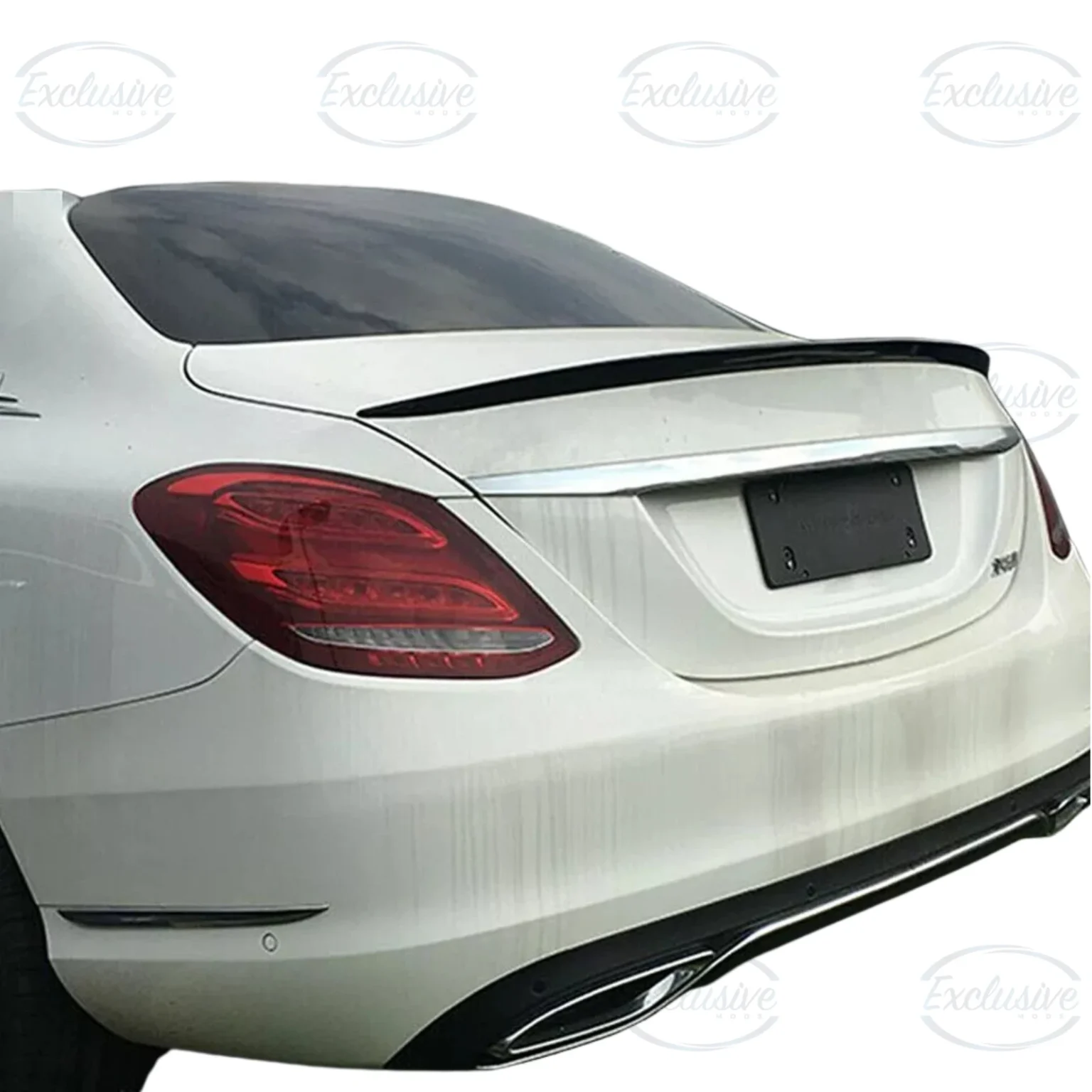 Gloss Black AMG Style Rear Spoiler Lip - Fits Mercedes C Class W205 Pre-Facelift and Facelift (2014-2021)