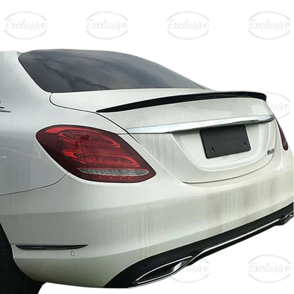Mercedes C Class W205 (2014-2021) - Gloss Black AMG Style Rear Spoiler Lip
