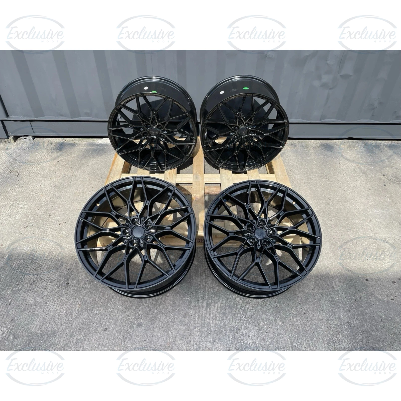 4├ù 19" 1000M Style Alloys ÔÇö Gloss Black ÔÇö Fits BMW 2/3/4/5 Series