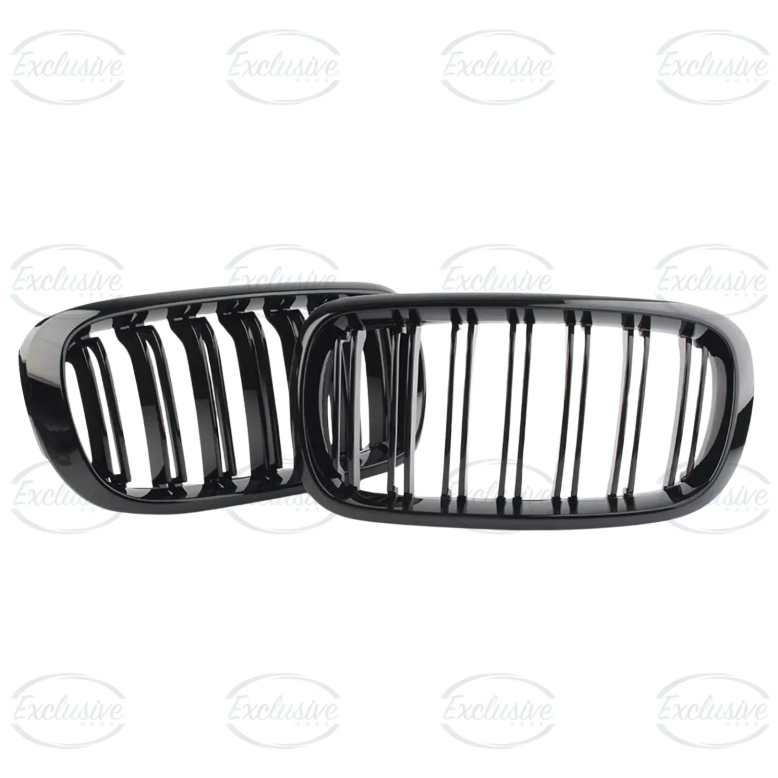 Gloss Black Double Slat Kidney Grille - Fits BMW X5 F15 F16 X6 (2013-2019)