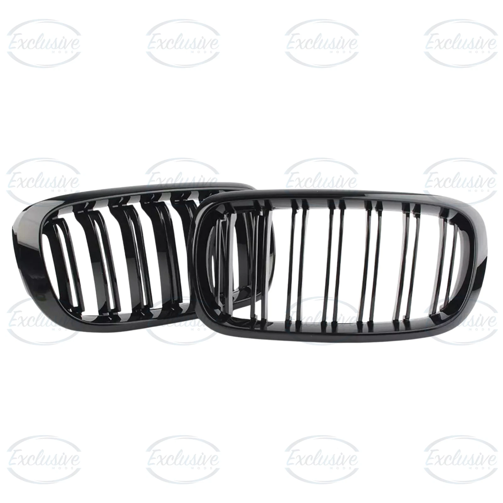 BMW X5 F15 F16 X6 (2018-2022) ÔÇö Gloss Black Double Slated Kidney Grille - Image 4