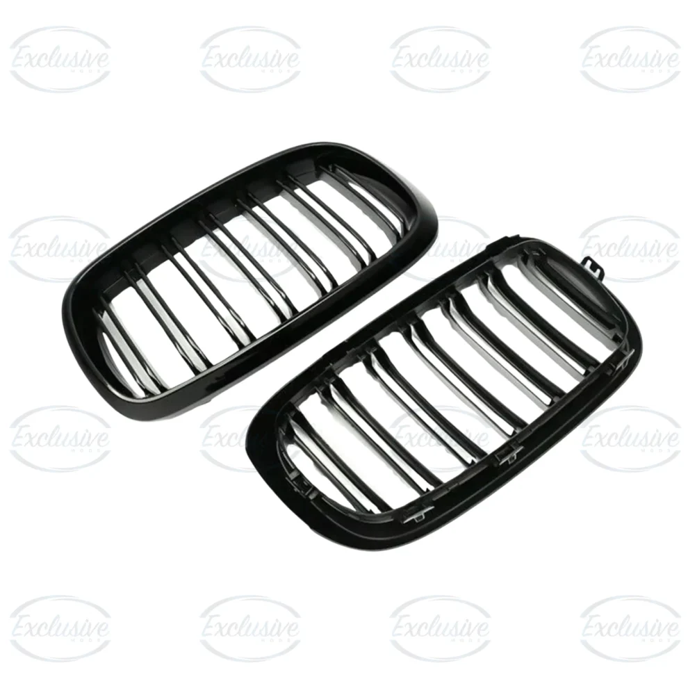 BMW X5 F15 F16 X6 (2018-2022) - Gloss Black Double Slated Kidney Grille