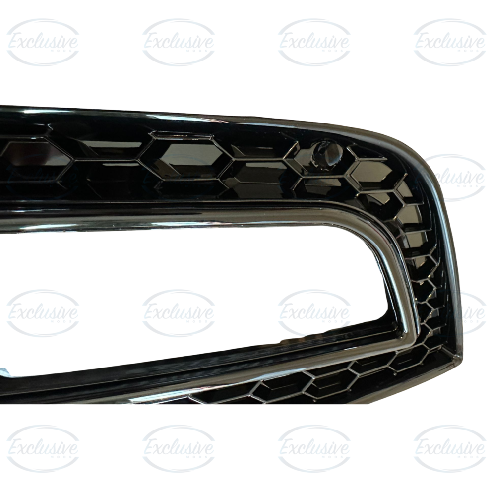 Audi A4 B8.5 (2013-2016) - Gloss Black RS4 Honeycomb Style Fog Light Cover