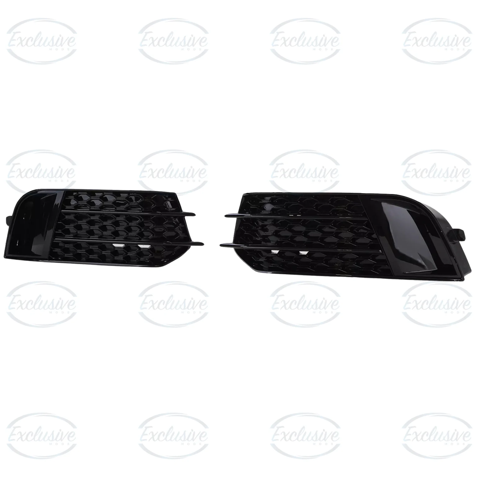 Gloss Black Honeycomb Fog Light Covers - Fits Audi A1 8X Standard (2010-2015)