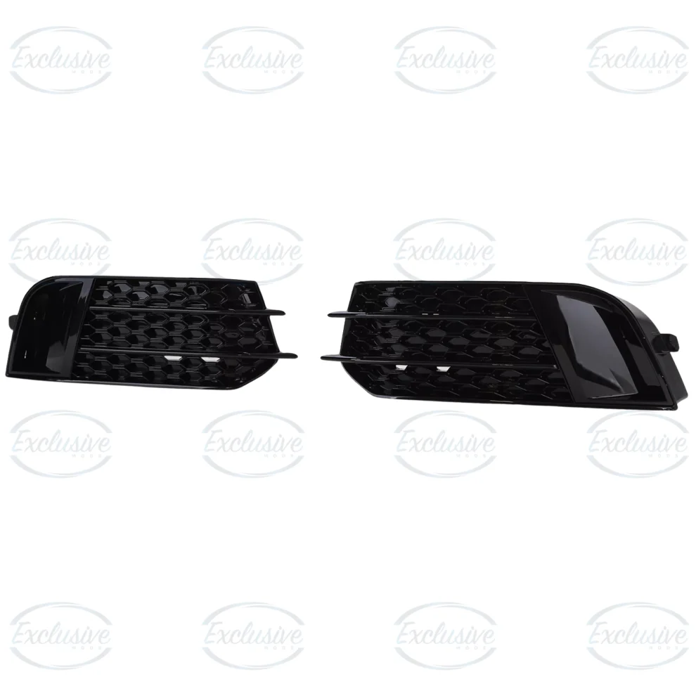 Gloss Black Honeycomb Fog Light Covers - Fits Audi A1 8X Standard (2010-2015)