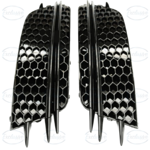 Audi A6 C7 (2012-2015) ÔÇö Gloss Black RS6 Honeycomb Style Fog Light Cover Pair