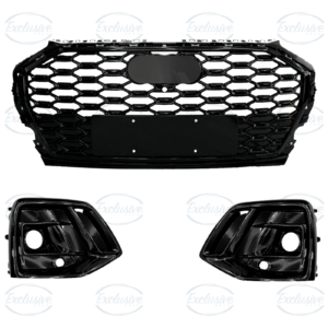 Audi Q5 FY S-Line (2021+) ÔÇö Gloss Black Original Style Grille & Fog Lights