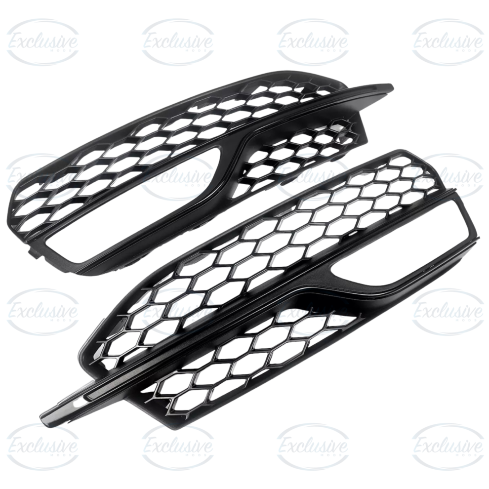 Audi A3/S3 8V S-Line (2013-2016) - Gloss Black Honeycomb Fog Light Cover Pair