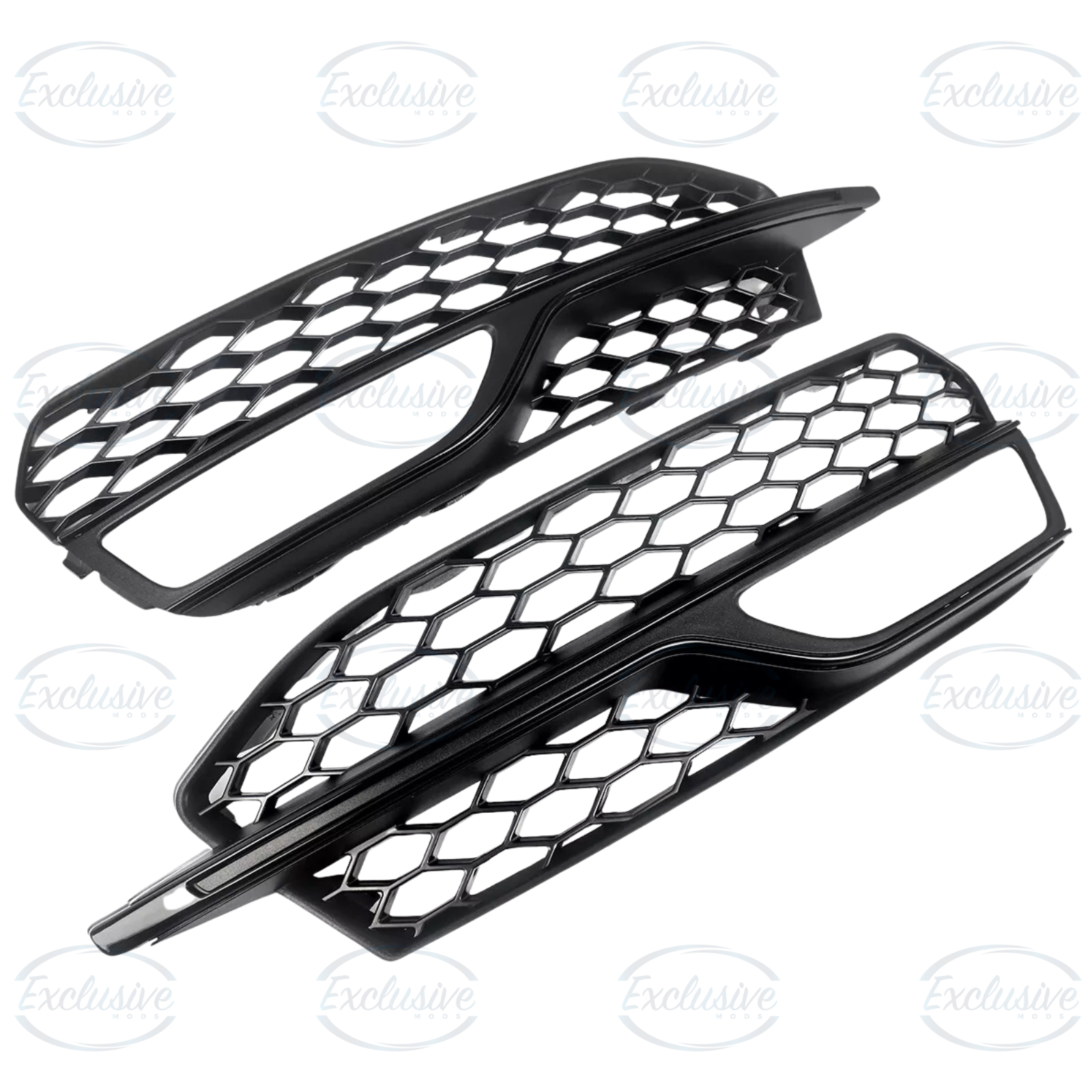 Audi A3/S3 8V S-Line (2013-2016) ÔÇö Gloss Black Honeycomb Fog Light Cover Pair - Image 5