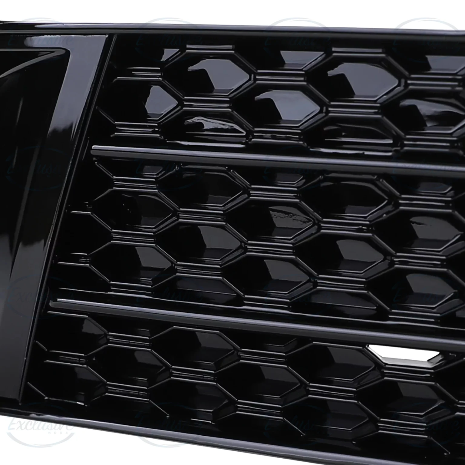 Gloss Black Honeycomb Fog Light Covers - Fits Audi A1 8X Standard (2010-2015)