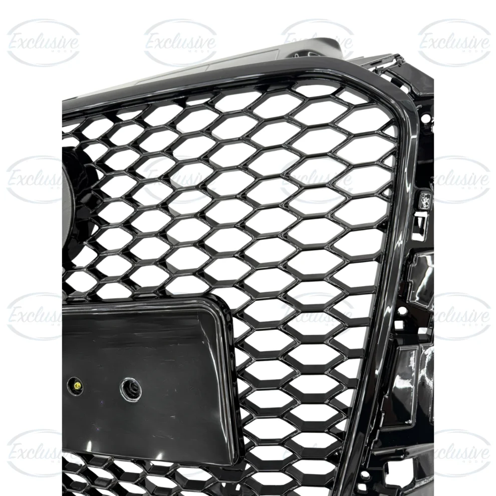 Gloss Black Honeycomb Mesh Grille with ACC Hole - Fits Audi A3/S3 8V (2013-2016)