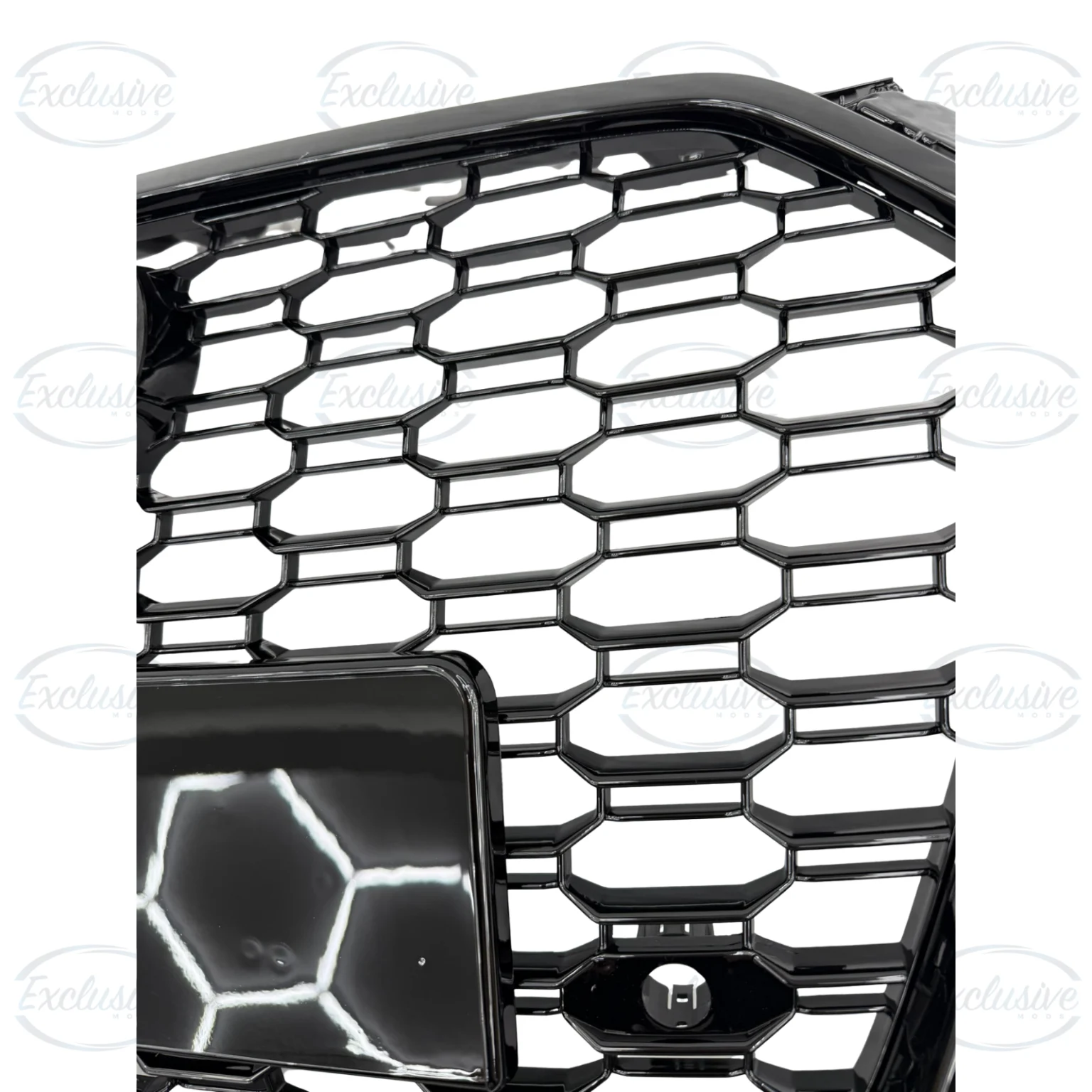 Gloss Black Honeycomb Mesh Grille with ACC Hole - Fits Audi A3/S3 8V Facelift (2016-2020)