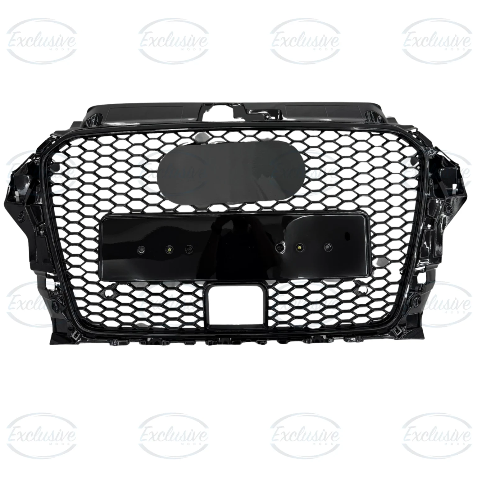 Gloss Black Honeycomb Mesh Grille with ACC Hole - Fits Audi A3/S3 8V (2013-2016)