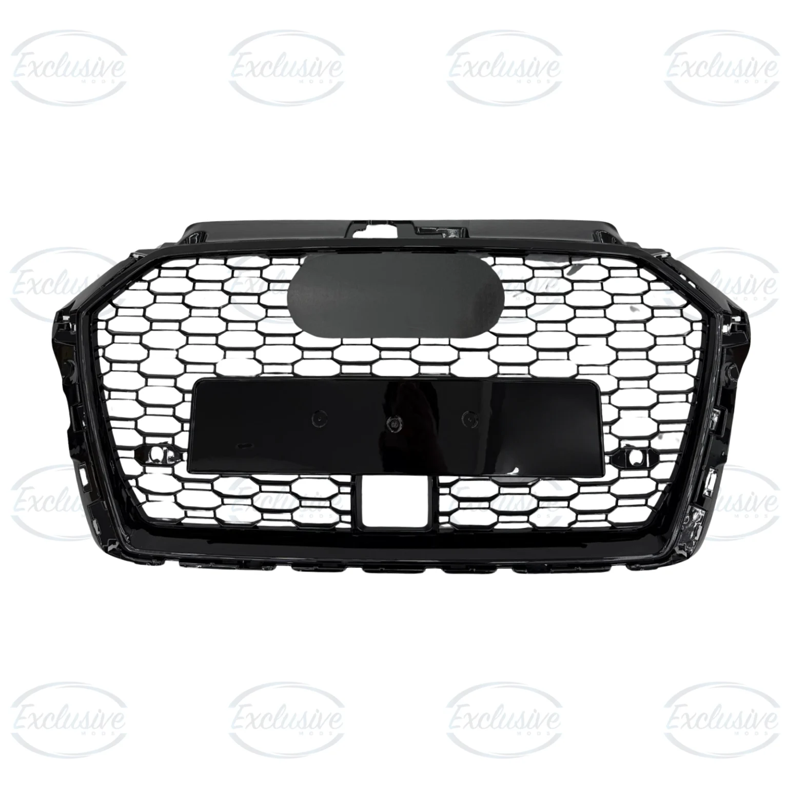 Gloss Black Honeycomb Mesh Grille with ACC Hole - Fits Audi A3/S3 8V Facelift (2016-2020)