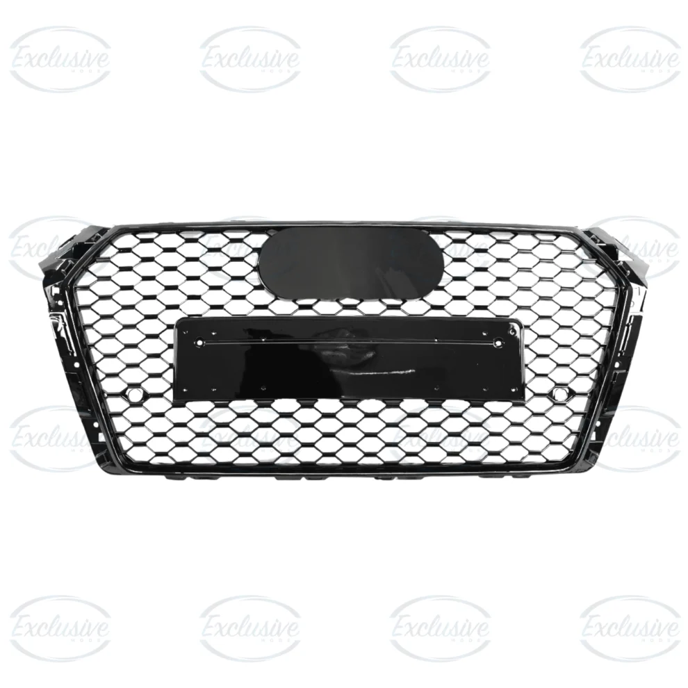 Gloss Black Honeycomb Mesh Grille - Fits Audi A4/S4 B9 (2016-2019)
