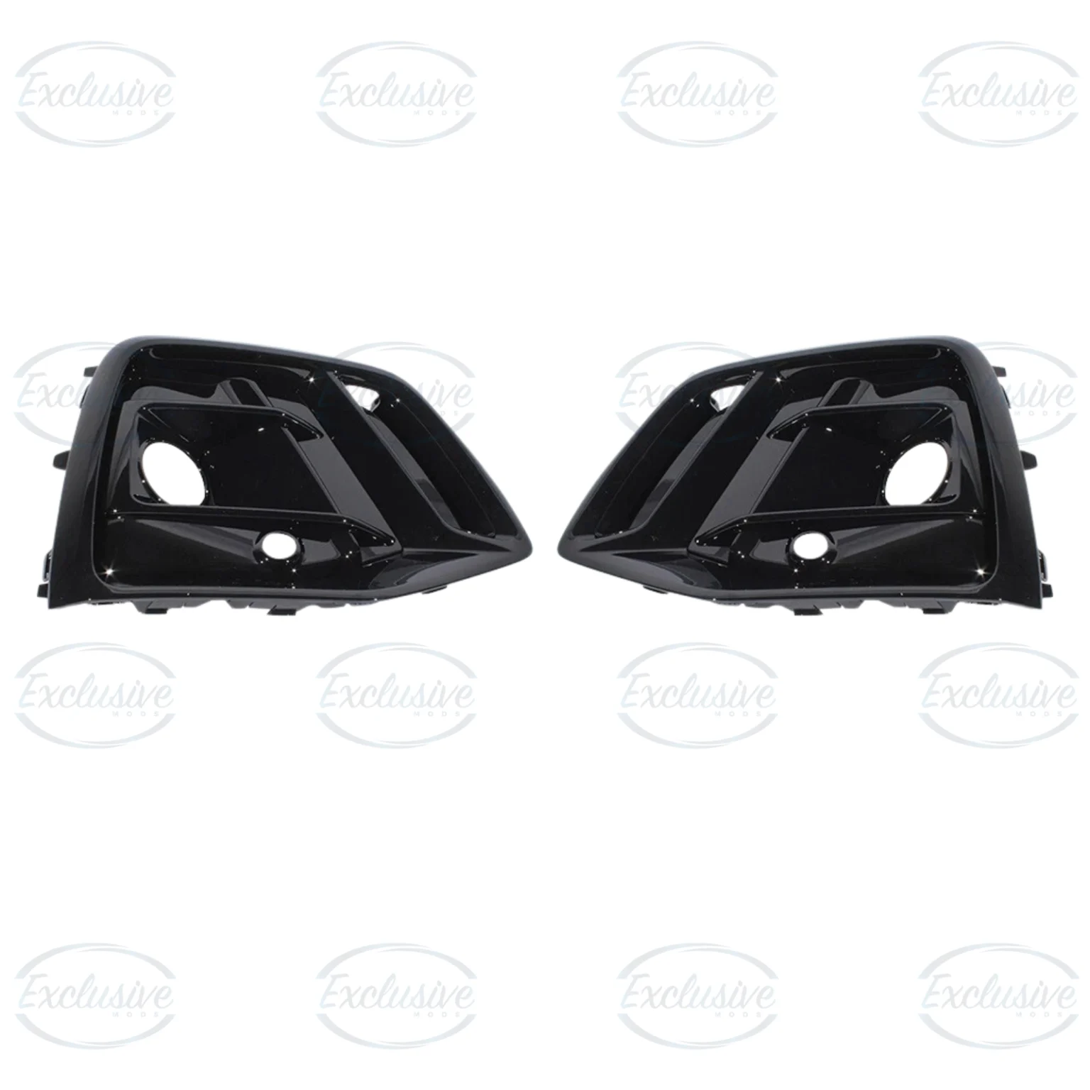 Gloss Black RSQ5 Style Fog Light Covers - Fits Audi Q5 FY Facelift S-Line (2020-2024)